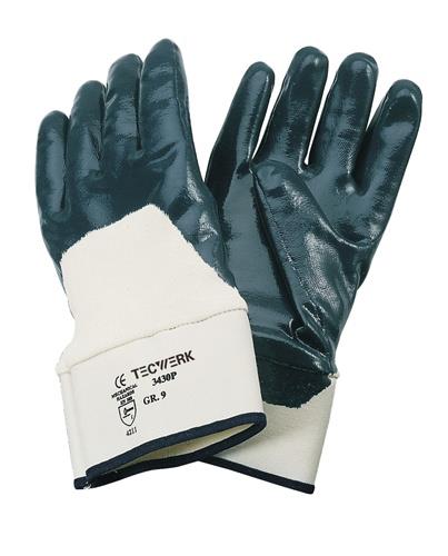 TECWERK Handschuhe Neckar Gr.10 blau Nitrilteilbeschichtung EN 388 PSA II TECWERK