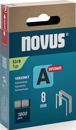 NOVUS Feindrahtklammer A Typ 53 Klammer-B.11,3mm 8mm 0,75mm superhart 1800 St.NOVUS