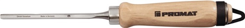 PROMAT Hohlbeitel Schneiden-B.20mm m.2 Stahlzw.Weißbuchenh.Ulmer Form CV-Stahl PROMAT