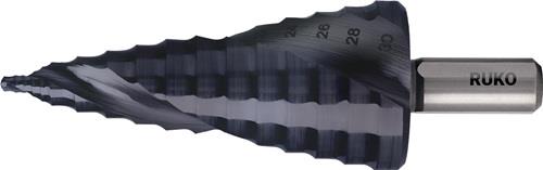 RUKO Stufenbohrer ULTIMATECUT Bohrber.8-30mm HSS RUnaTEC Spiralnut Z.2 Stufen 12 RUKO