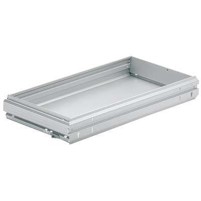 HETTICH Breitwandschub Systema Top 2000, Schranktiefe 600 mm, 371 x 517, Aluminium Optik, 9011946