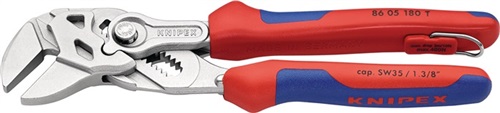 KNIPEX Zangenschlüssel L.180mm Spann-W.40mm verchr.Mehrkomp.-Hülle m.Öse KNIPEX