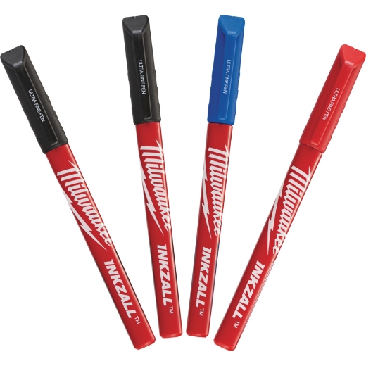 MILWAUKEE 2x schwarz, rot, blau INKZALL Fineliner