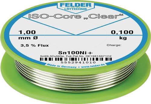 FELDER Lötdraht ISO-Core® Clear 1mm 100g Sn100Ni+ FELDER