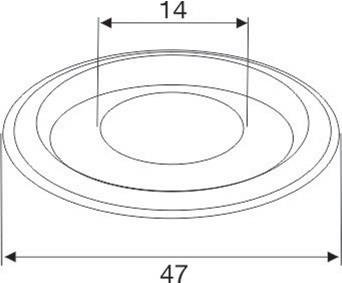 BMB Abdeckrosette zu Türspion MS verchr.ID 14mm AD 46mm BMB