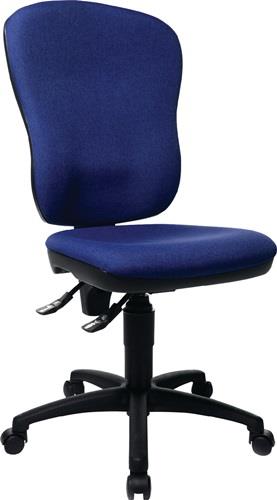 TOPSTAR Bürodrehstuhl m.Permanentkontakt blau 420-550mm o.Armlehnen Trgf.110kg TOPSTAR