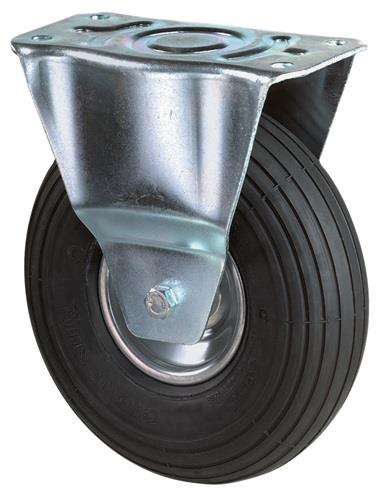 BS ROLLEN Luftrad D.260mm Trgf.130kg Bockrolle m.Platte Rillenprofil BS ROLLEN