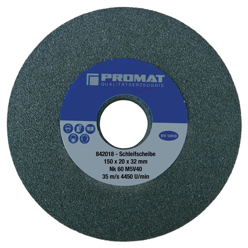 PROMAT Schleifbockscheibe Ø200xB25x32mm 36 Form A NK PROMAT