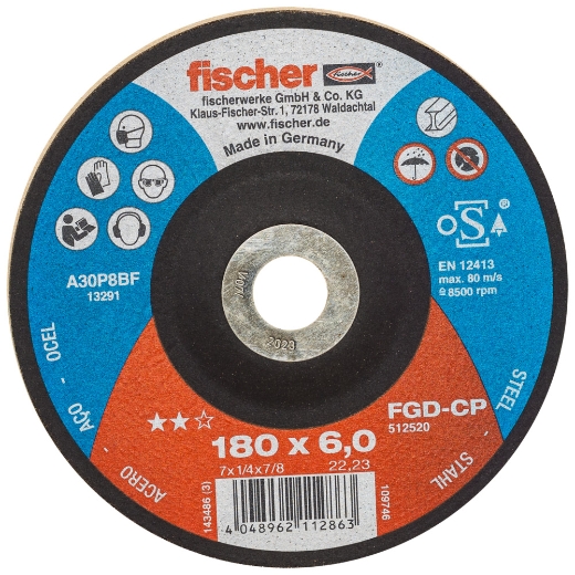 FISCHER Schleifs. FGD-CP 6/180 gekröpft Carbon