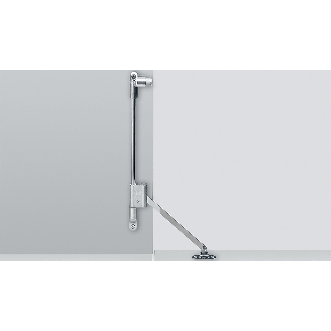 HETTICH Klappenhalter Klassik D mit Magnet-Zuhaltung / 405, links, vernickelt, 21579