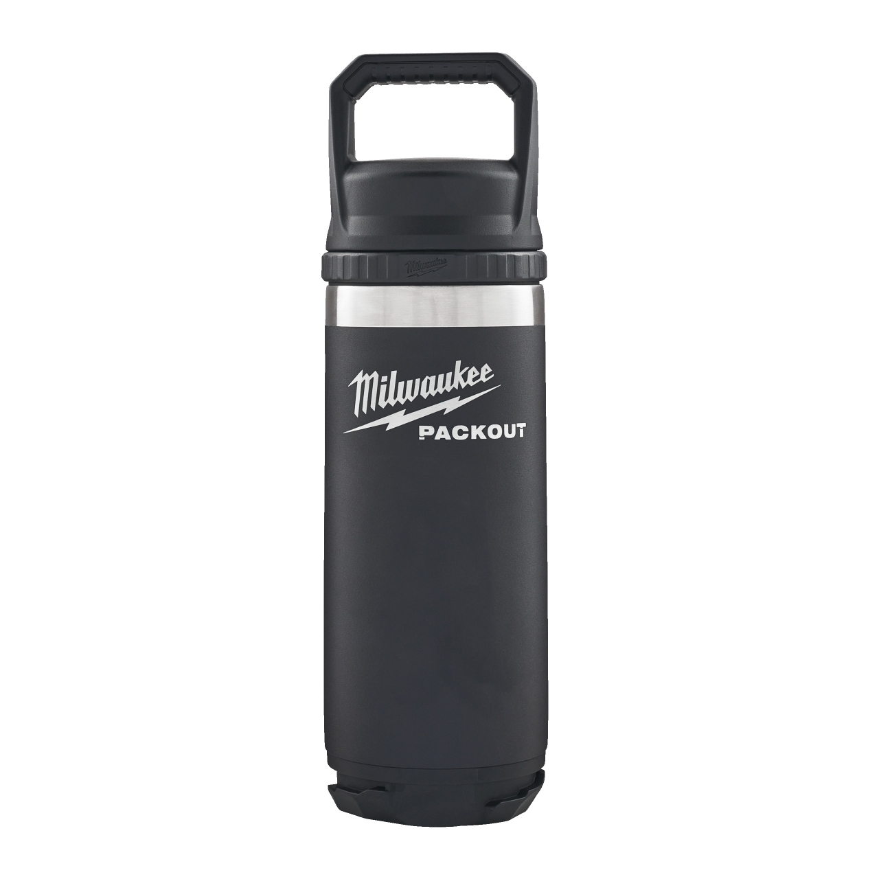 MILWAUKEE 530 ml mit Schraubdeckel, schwarz ﻿PACKOUT Isolierflasche
