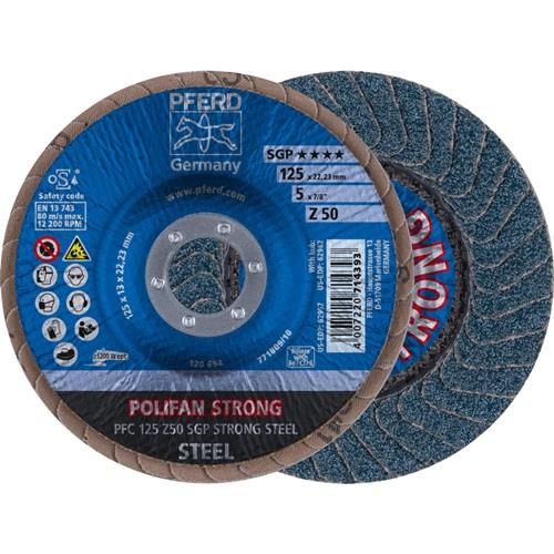 PFERD Fächerscheibe POLIFAN Z SGP STRONG STEEL D.125mm K.50 kon.INOX ZK PFERD