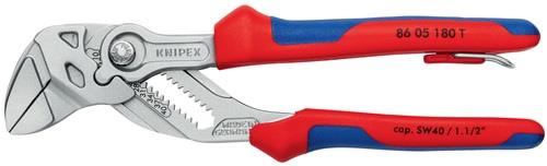 KNIPEX Zangenschlüssel L.180mm Spann-W.40mm verchr.Mehrkomp.-Hülle m.Öse KNIPEX