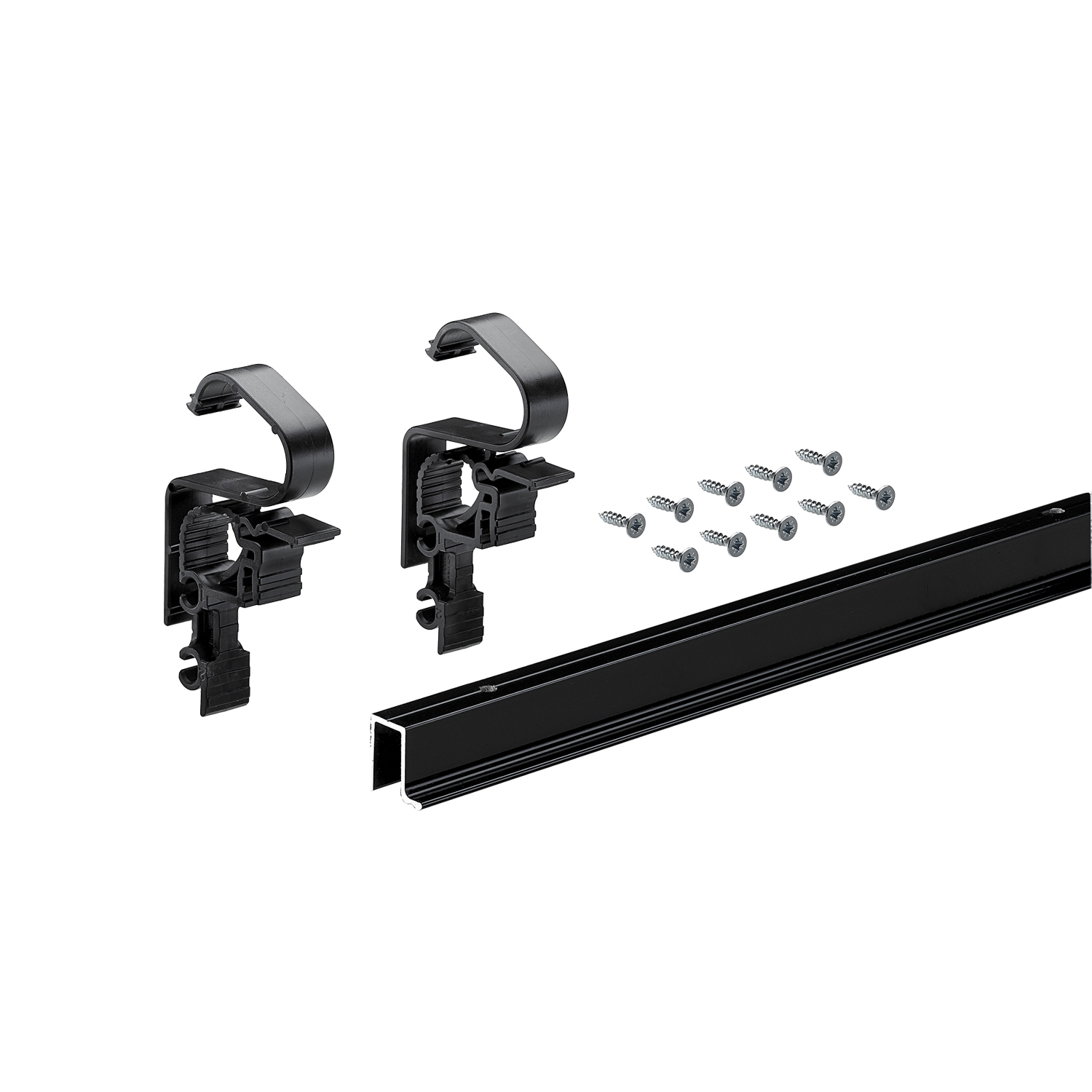 HETTICH WingLine L, Profilset ohne untere Führung, 1200, pulverbeschichtet schwarz, 9279128