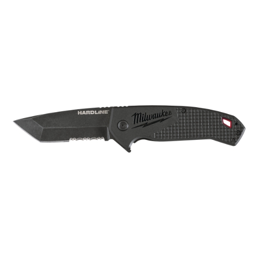 MILWAUKEE 75 mm Klingenlänge mit partiellem Wellenschliff HARDLINE Premium-Klappmesser