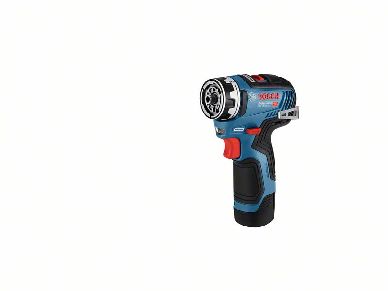 BOSCH Akku-Bohrschrauber GSR 12V-35 FC, mit 2 x 3.0 Ah Li-Ion Akku, 1 Aufsatz, L-BOXX