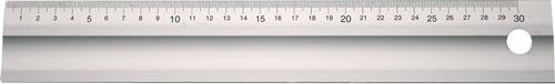 TECWERK Lineal L.300mm Alu.m.Griffmulde Q.50x5mm TECWERK