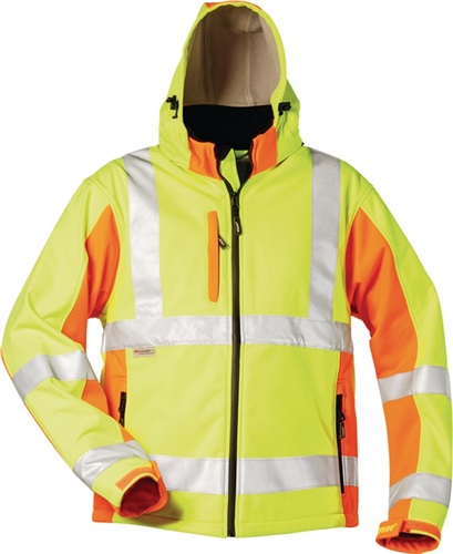 FELDTMANN Warnschutz-Softshelljacke JIM Gr.L gelb/orange