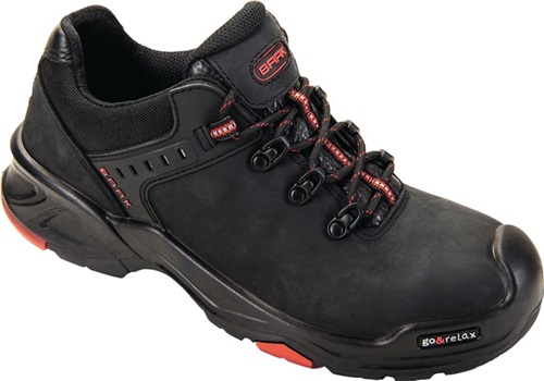 BAAK Sicherheitsschuh Brook schwarz/rot Leder S3 SRC HRO EN20345