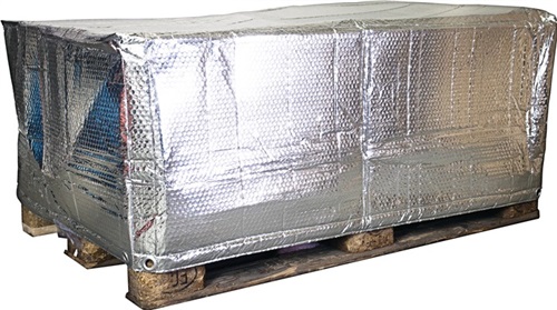 WERTH Palettenabdeckhaube Thermofolie silber L1250xB850xH500mm o.Reißverschluss
