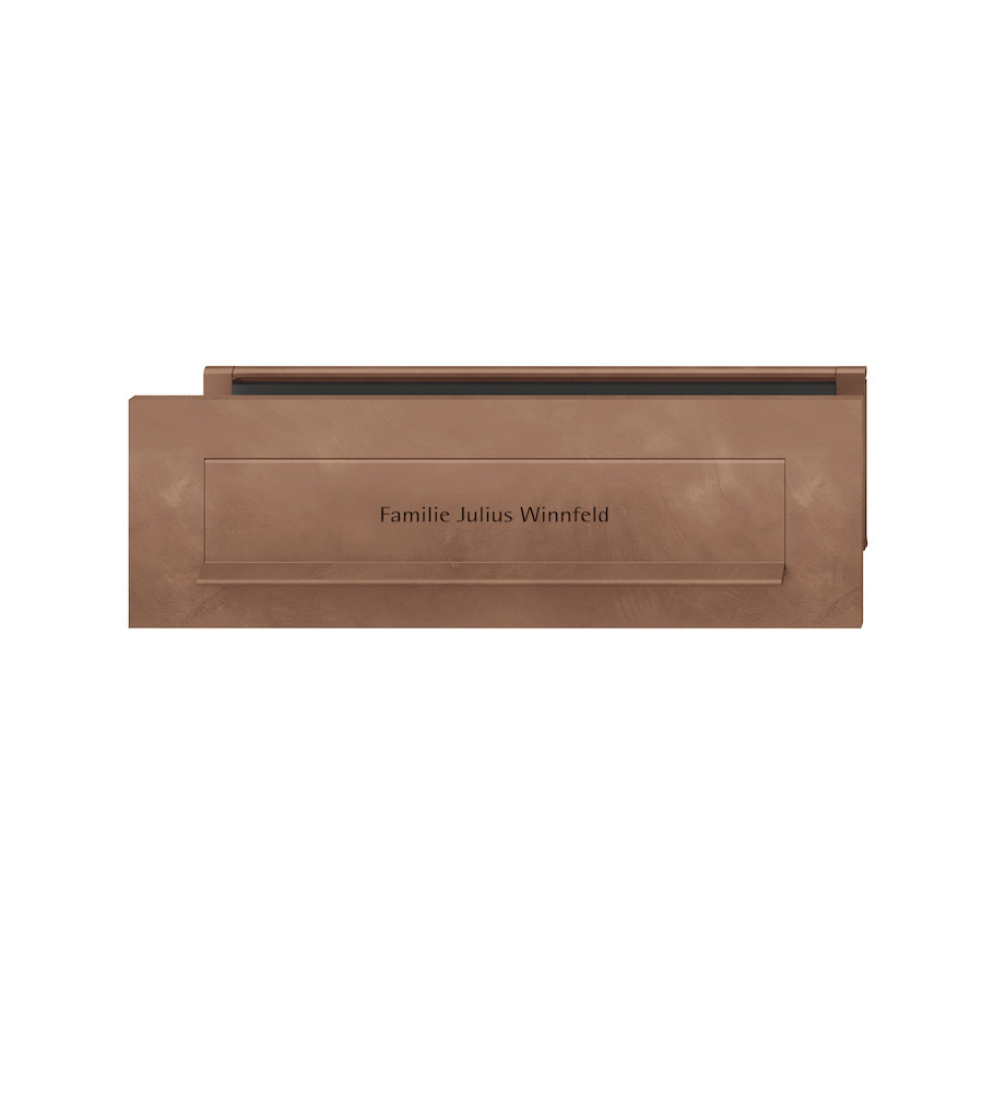FSB Briefeinwurf 38 3808, mit Namensschild, mit Innenklappe, Bronze