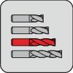 TECWERK Schaftfräser DIN 844 TypN D.14mm Einsatz-L.63mm HSS-Co8 Weldon Z.4 lang TECWERK