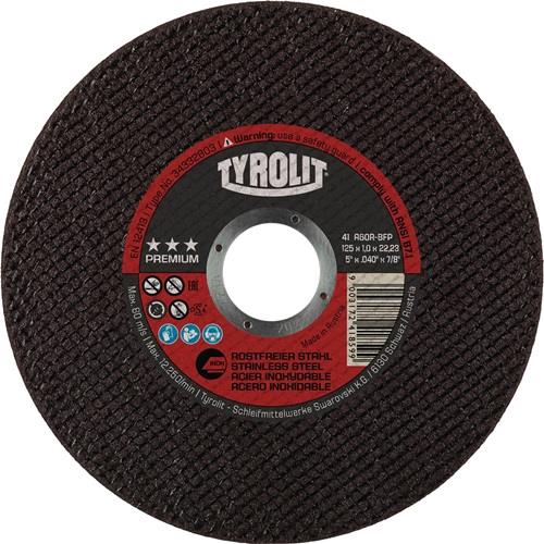 TYROLIT Trennscheibe Premium D125x1mm ger.INOX Bohr.22,23mm TYROLIT