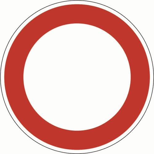 ADCO Verkehrszeichen VZ 250 Verbot f.Fahrzeuge aller Art D.600 mmx2mm Ronde RA2 ADCO