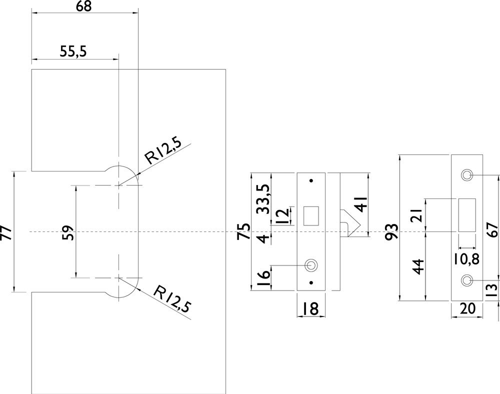 HERMAT Ganzglas Gegenkasten 6903.Z/GG, Aluminium