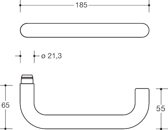 HEWI Drückergarnitur mit Rosetten 111XAH02.230, VK 8 mm, Edelstahl