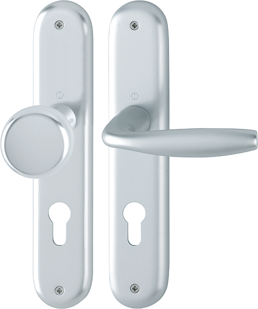 HOPPE® Wechselgarnitur mit Langschild New York 53/273P/1810, Aluminium, 3272976