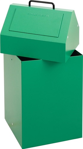 STUMPF Wertstoffsammler 45l H640xB330xT310mm verkehrsgrün stationär