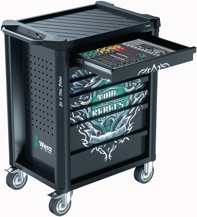 WERA Werkstattwagen 9700 Tool Rebel B785xT709xH1020mm 1000kg 7 Schubl.78-tlg.WERA