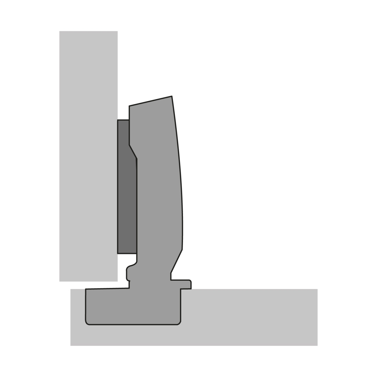 HETTICH Sensys Dicktürscharnier, Türdicke bis 32 mm, mit integrierter Dämpfung (Sensys 8631i), obsidianschwarz, 9091753