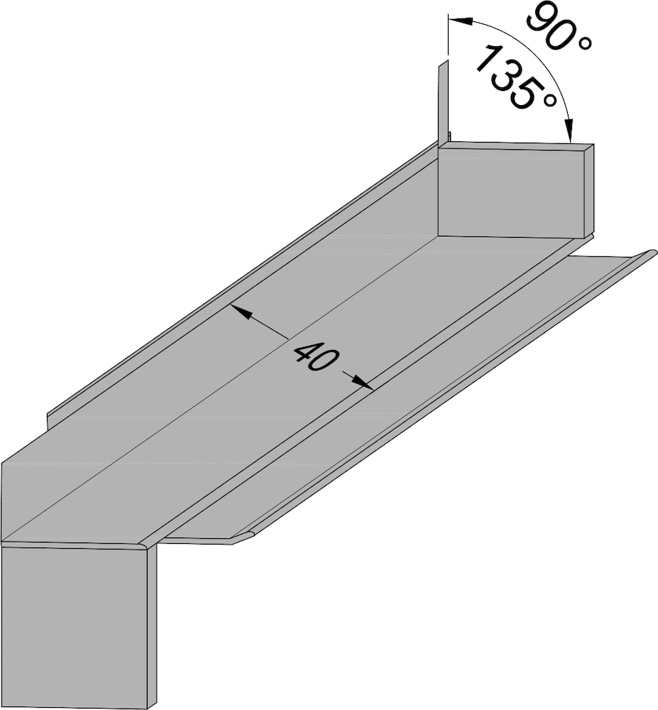 GUTMANN Außeneckverbinder VHG 40 AE, 130 mm, RAL 9016