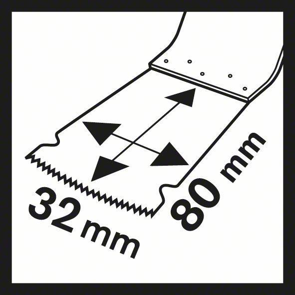 BOSCH HCS Tauchsägeblatt MAIZ 32 EPC Wood, 80 x 32 mm, 10er-Pack