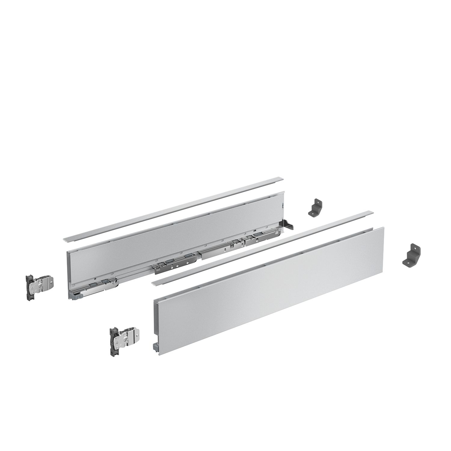 HETTICH AvanTech YOU Set Zarge, Höhe 101 mm x NL 650 mm, anthrazit, links und rechts, 9353429
