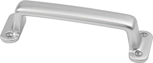 HERMETA Handgriff A.30mm L.160mm B.42mm Alu-Guss silberf.elox.Löcher 4,D.3,7mm HERMETA