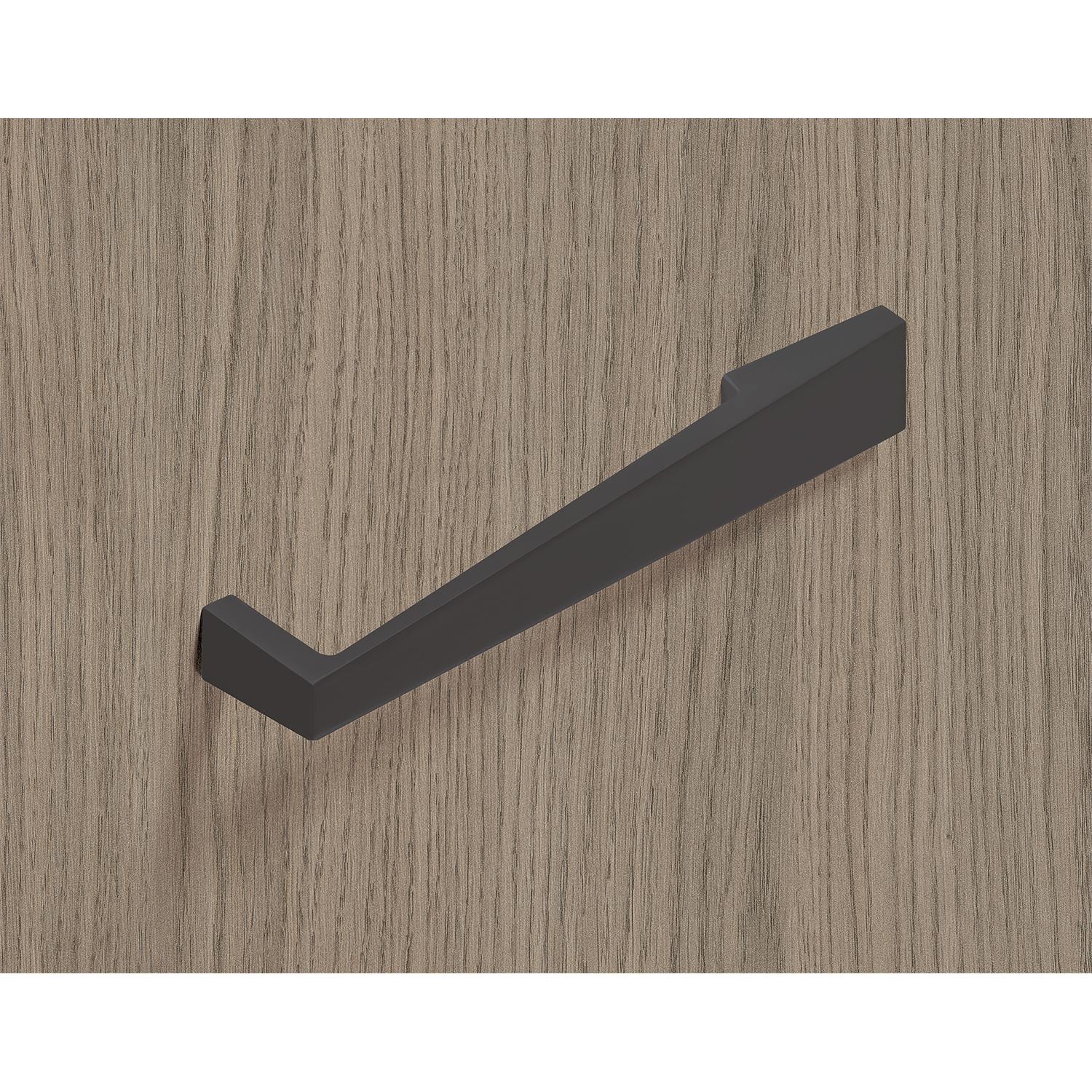HETTICH Griff Rialto, •–• 160, L 189 mm, B 25 mm, H 35 mm, Schwarz matt, 9264086 HETTICH Griff Rialto, •–• 160, L 189 mm, B 25 mm, H 35 mm, Schwarz matt, 9264086