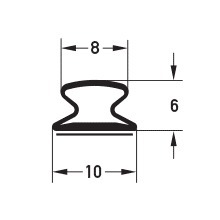 DEVENTER Renovierungsdichtung S 9414 K Fenster zum Kleben 10 mm thermoplastisches Elastomer Vulkanisat