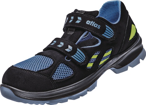 ATLAS Sicherheitssandale FLASH 4605 XP Gr.42 W.13 black/royal blue/neon-yellow
