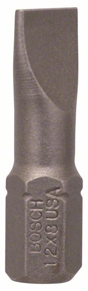 BOSCH Schrauberbit Extra-Hart S 1,2 x 8,0, 25 mm, 10er-Pack