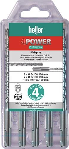 HELLER Hammerbohrersatz 4Power 5-tlg.SDS-plus Multipack HELLER