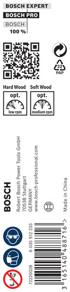 BOSCH Holzschlangenbohrer, Sechskant 14 x 95 x 160 mm, d 11,1 mm