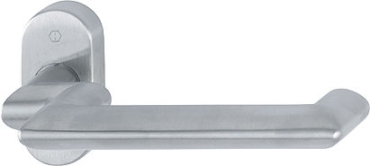 HOPPE® Drücker-Halbgarnitur ohne Schlüsselrosette Karlstad RD-E1141GF2/55, mit Stütznocken, Edelstahl, 3707061