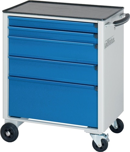 RAU Werkstattwagen Metallablage H860xB700xT520mm grau/blau 2x65,2x130,1x260mm