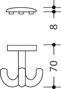 HEWI Deckenhaken 477.90.051, Polyamid, 477.90.051 92