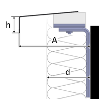 KNELSENThermo-Alufensterbankhalter T-AFBH35 160-200