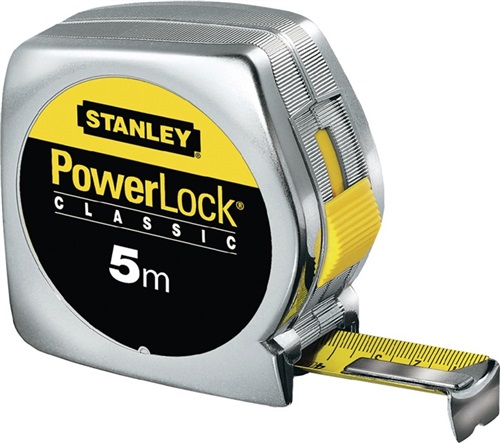 STANLEY Taschenrollbandmaß PowerLock® L.5m B.19mm mm/cm EG II Ku.Clip lose STANLEY