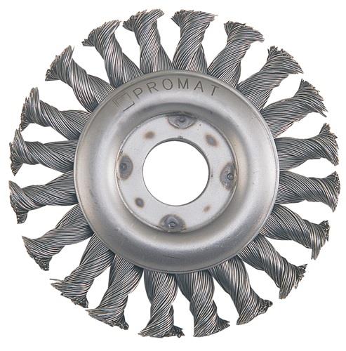 PROMAT Rundbürste D.115mm Drahtstärke 0,5mm VA-Draht 12mm 12500min-¹ PROMAT